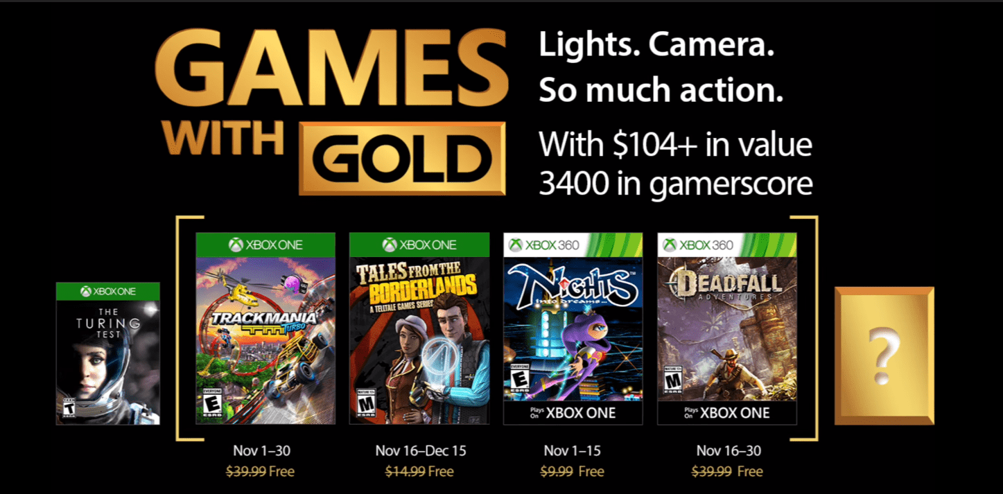 Xbox Games With Gold – November 2017