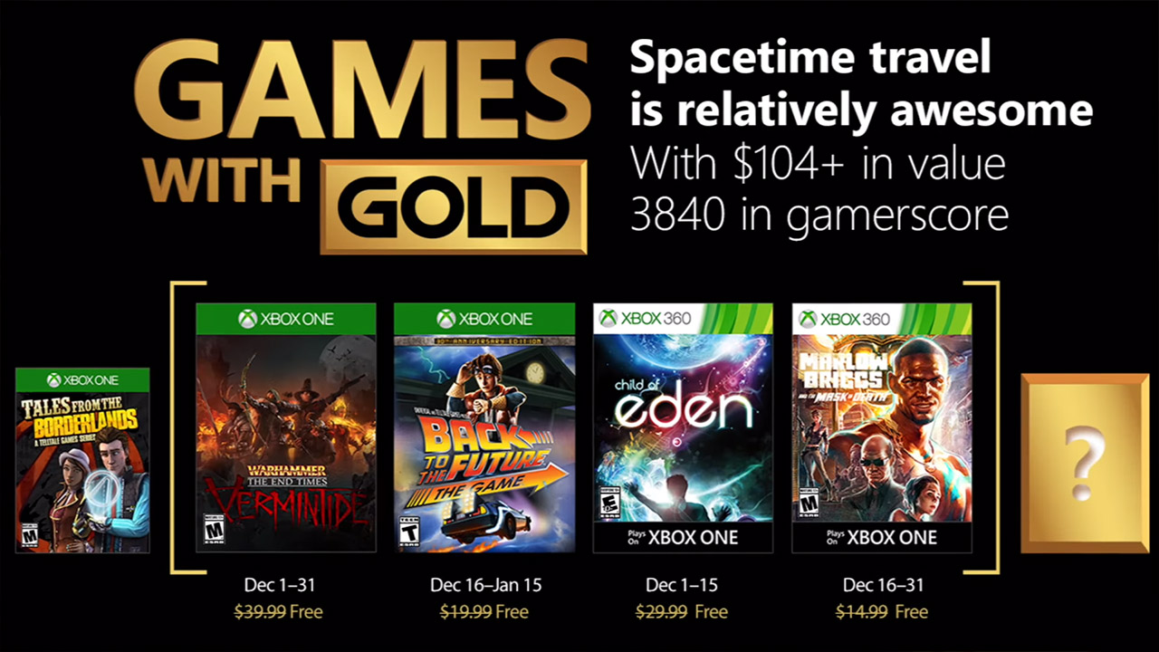Xbox Games With Gold December 2017 Revealed