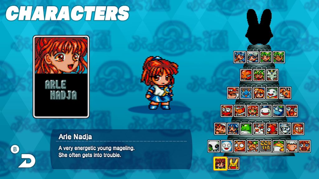 Sega Ages Puyo Puyo 2. The character select screen.