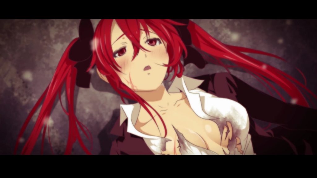 Dead or School. Hisako in a state of undress.