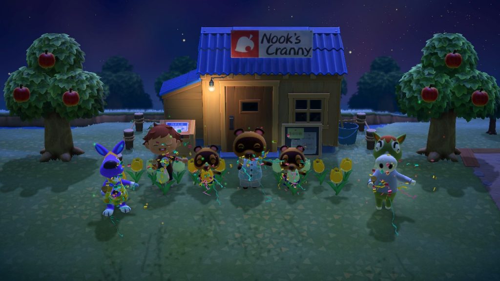 Animal Crossing: New Horizons. Celebrating the shop.