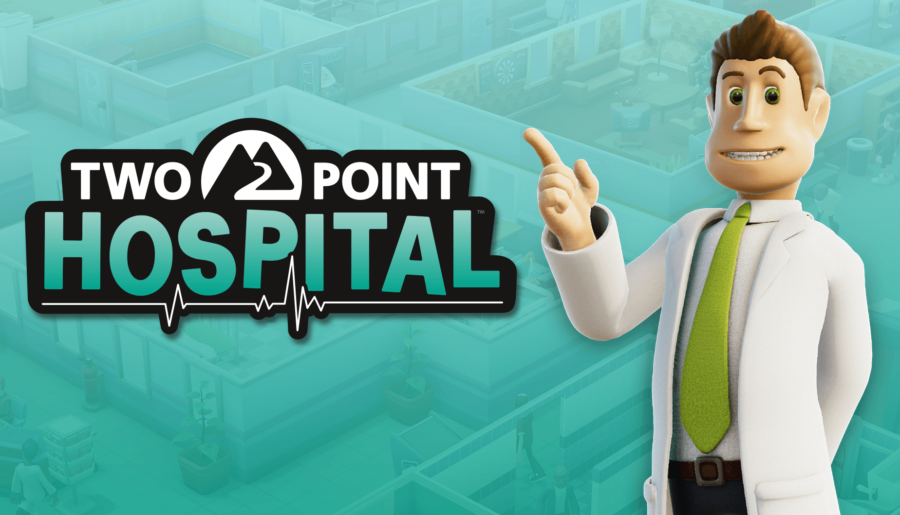 Two Point Hospital (Playstation 4 / PS4) includes Bigfoot and Pebberley  Island expansions 
