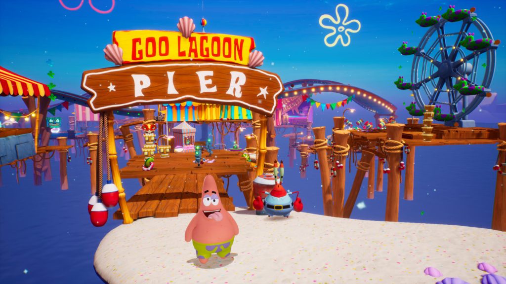 SpongeBob SquarePants: The Battle for Bikini Bottom - Re-hydrated. Patrick at the Goo Lagoon Pier.