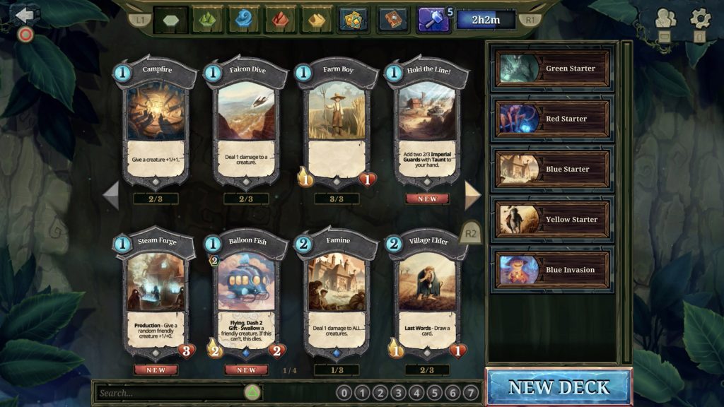 Faeria PS4 Review - Some of the cards