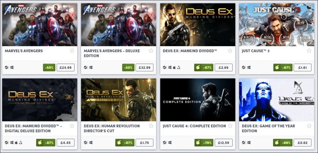 Great Square Enix sale now on!