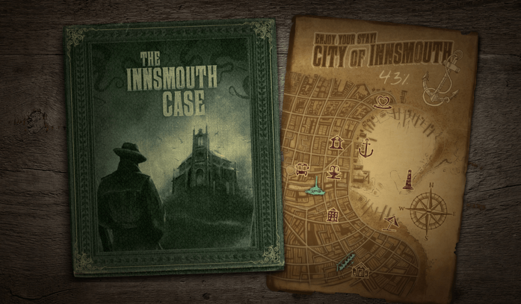 A map of the City of Innsmouth.