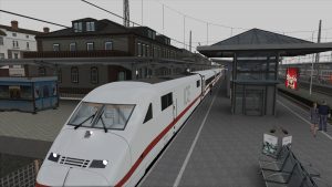 Train Simulator 2022 stopped at a station
