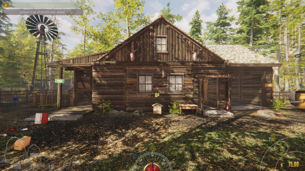 Screenshot showing our rangers cabin