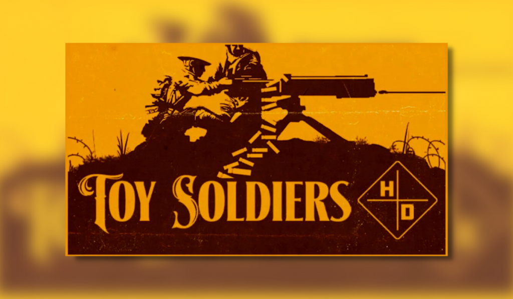 toy soldiers logo shwoing a soldier on a mounted gun