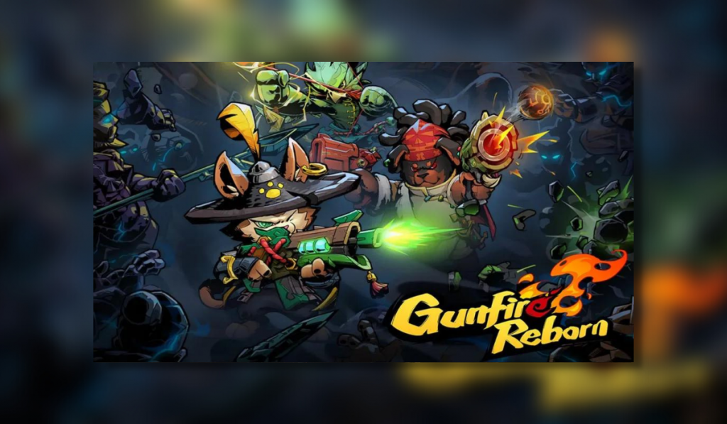 Gunfire Reborn logo on a blurred background