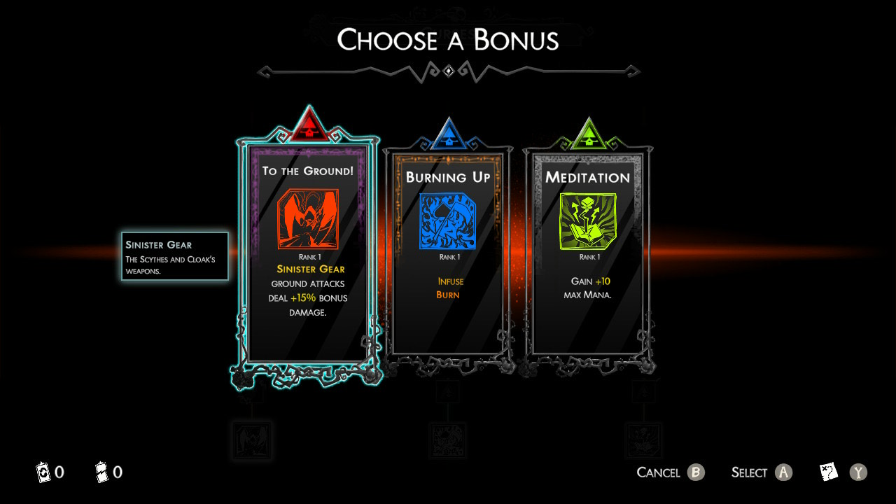 The picture shows the bonus options which there are three