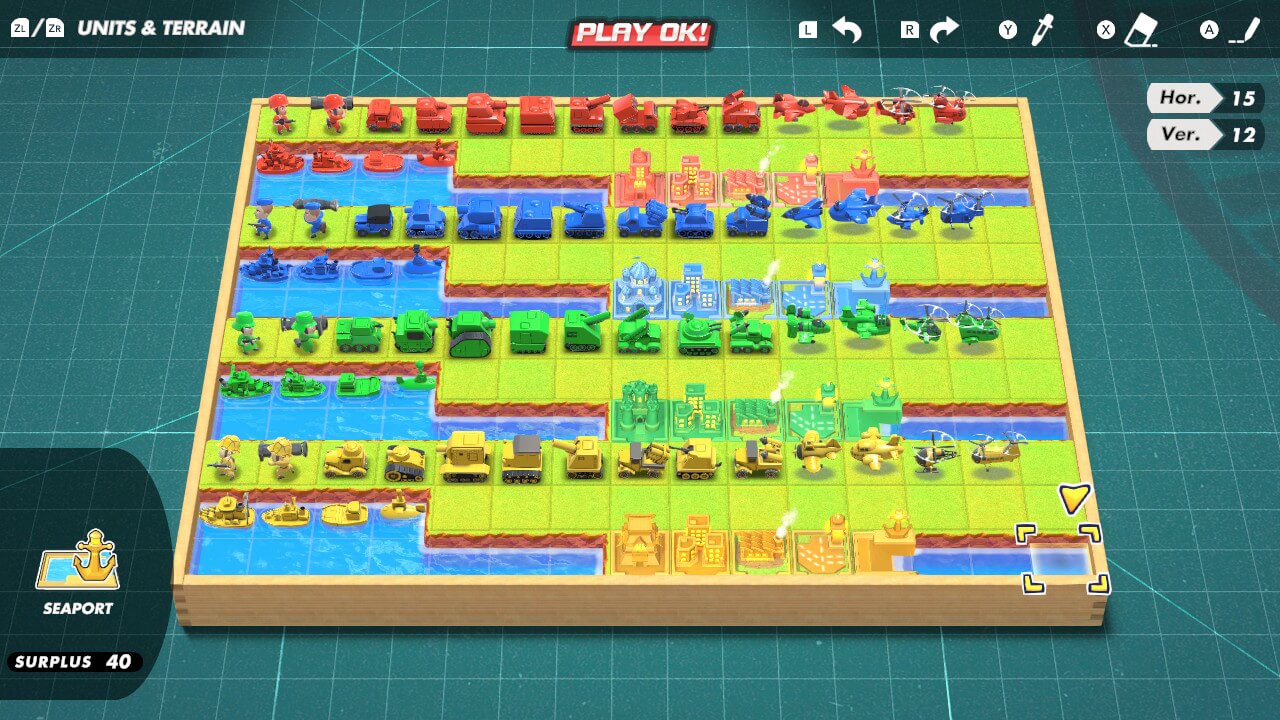 All Units and Buildings in different colours and styles to show which group they belong to