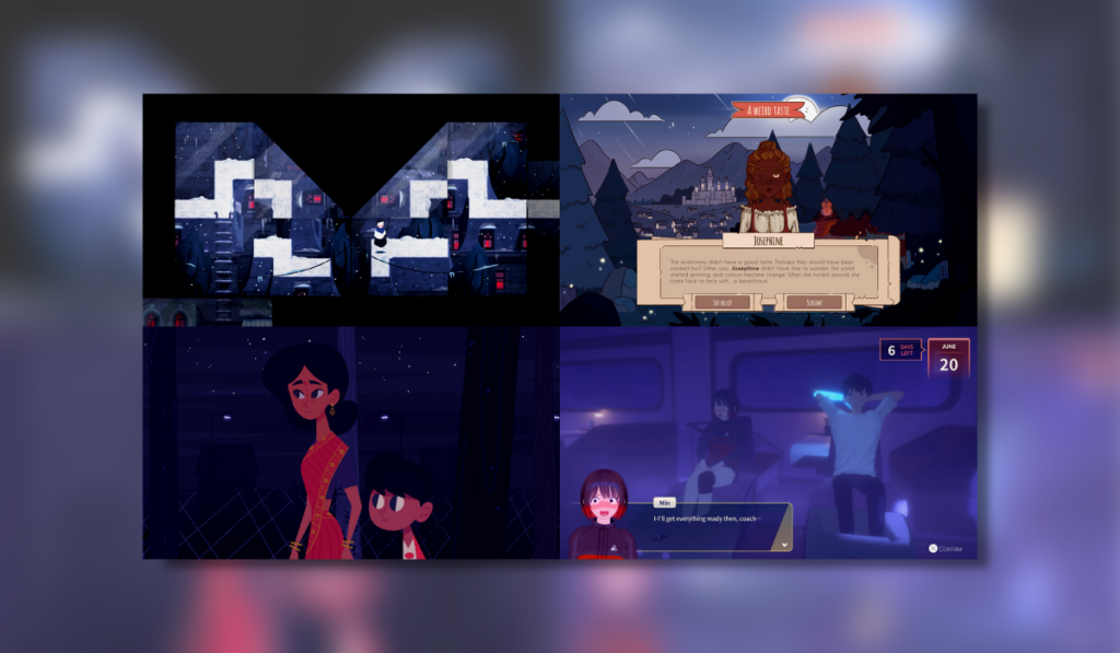 image showing 4 screenshots of the games featured in this article