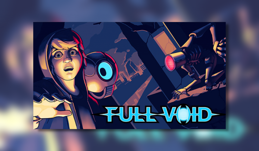 Full void featured image showing our main character shocked with their robotic friend behind them
