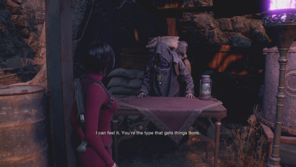 Ada meets the mysterious merchant of RE4 