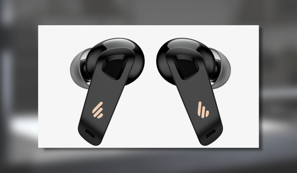 A pair of black edifier neobuds wireless earbuds