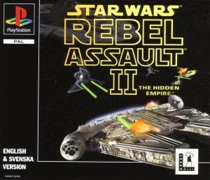 Front boxart of PS1 game Star Wars Rebel Assault 2