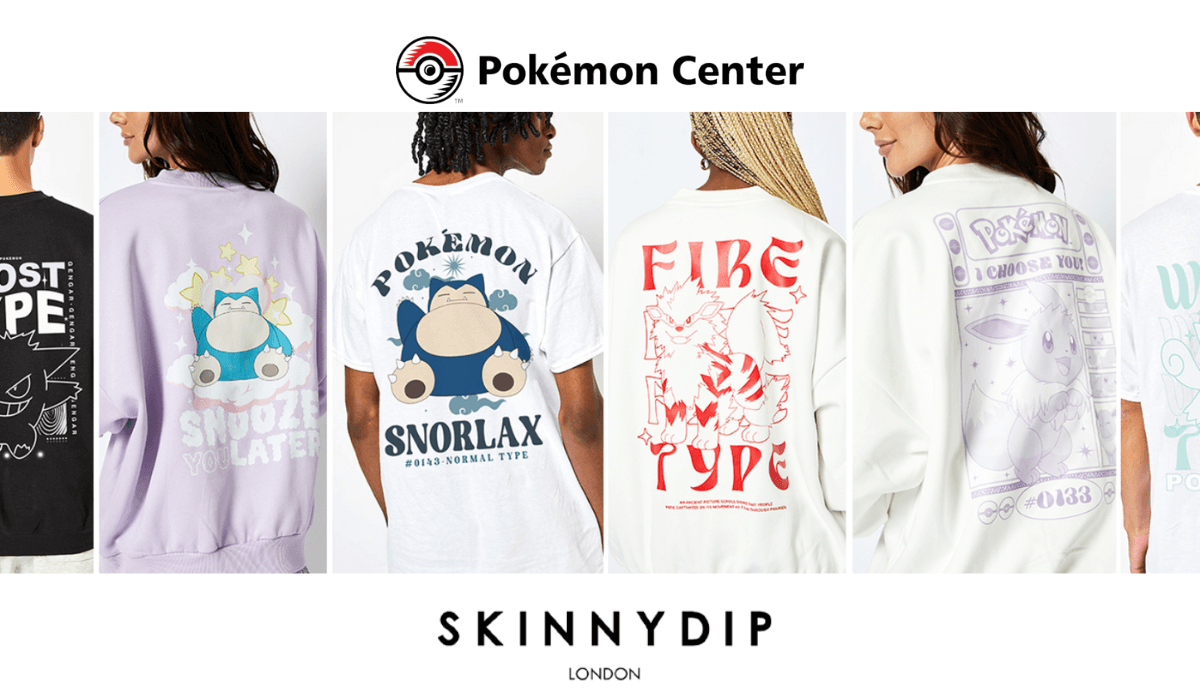 Skinnydip x Pokémon Launches on Pokémon Center
