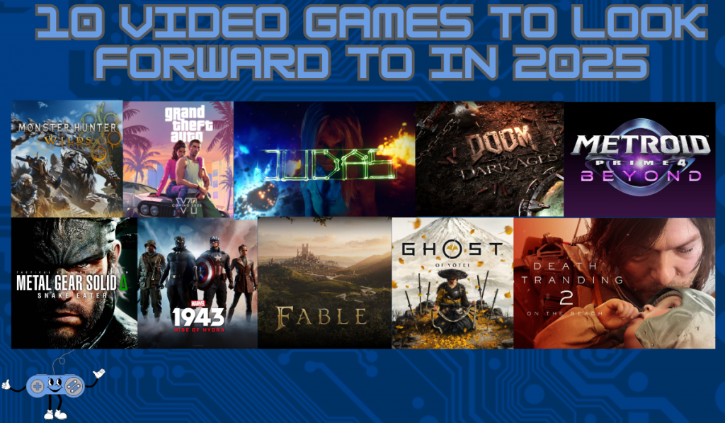 A picture collage of 10 games. Behind them is a circuit board style background with the Thumb Culture controller mascot Paddy pointing at them.