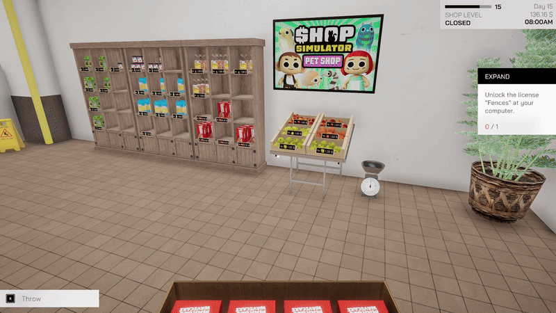 Me walking with a box of cakes to restock the shelves. 