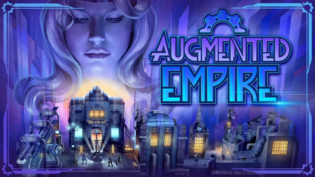 Featured Image for "Augmented Empire," illustrating a dynamic urban landscape enhanced by technology and digital overlays.