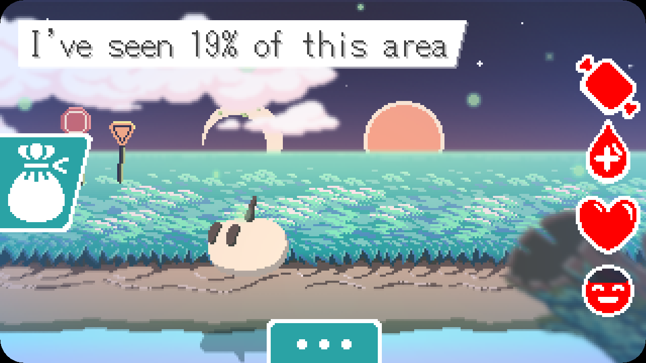 A little blob Nanomon is out exploring.