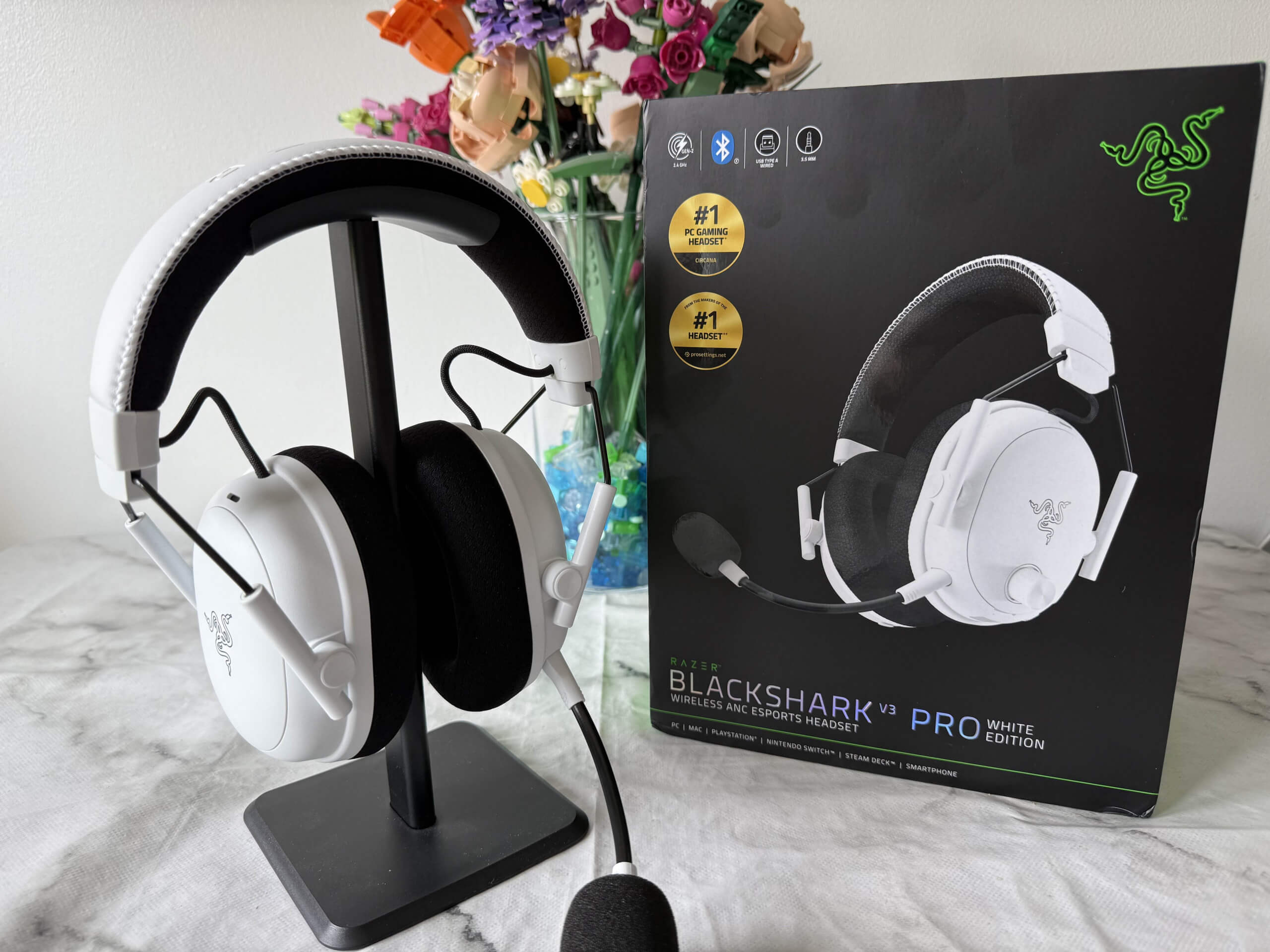 image of the blackshark v3 pro with its box