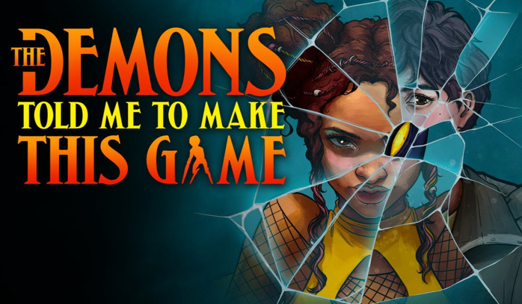 Featured art for The Demons Told Me To Make This Game featuring both characters looking through a broken mirror