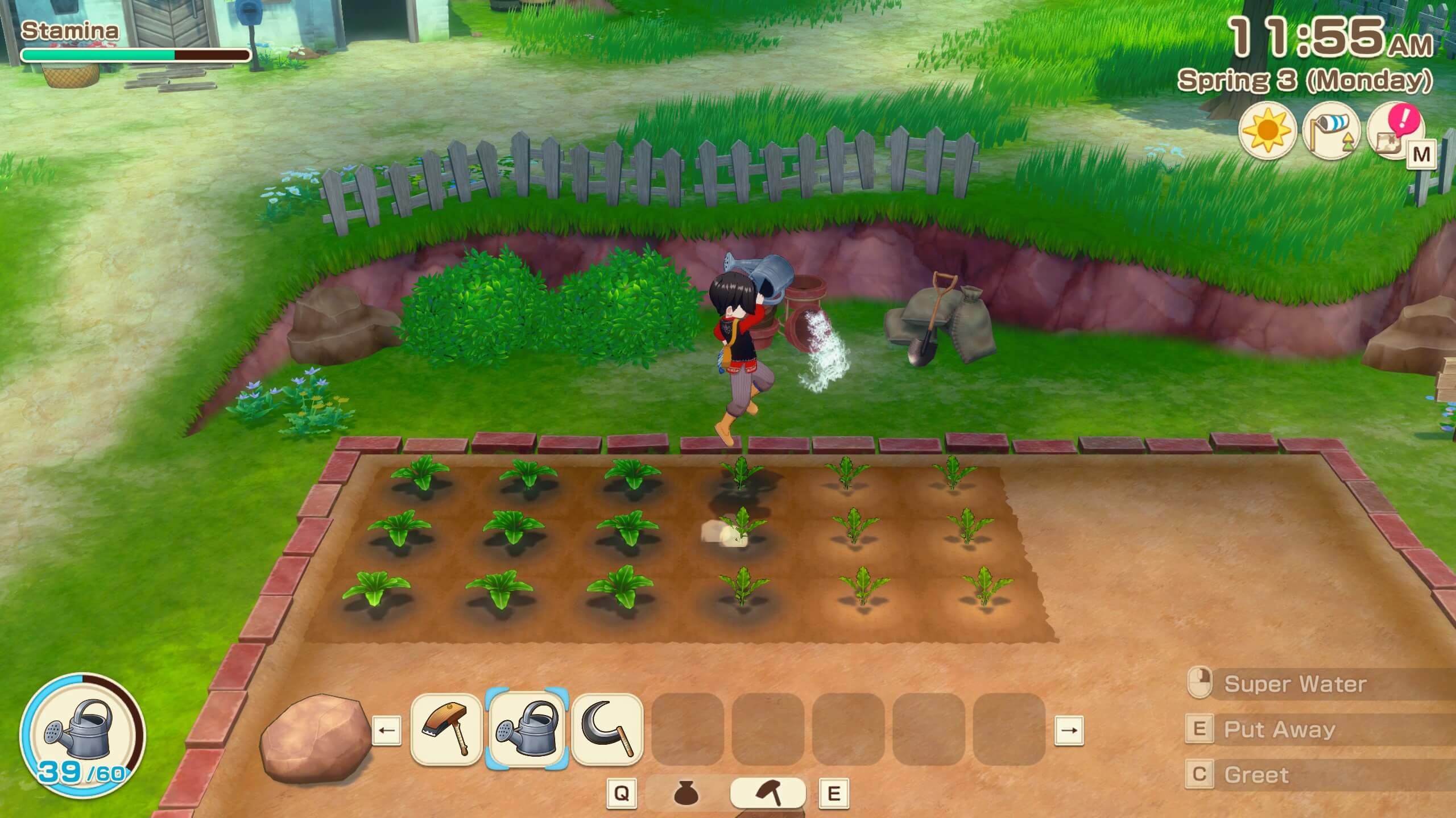 The Farmer is watering the fields