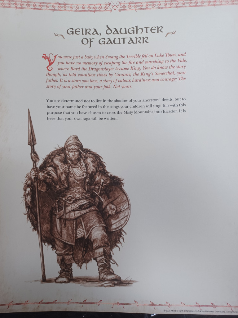 A drawing of Geitar, one of the five heroes of the game.