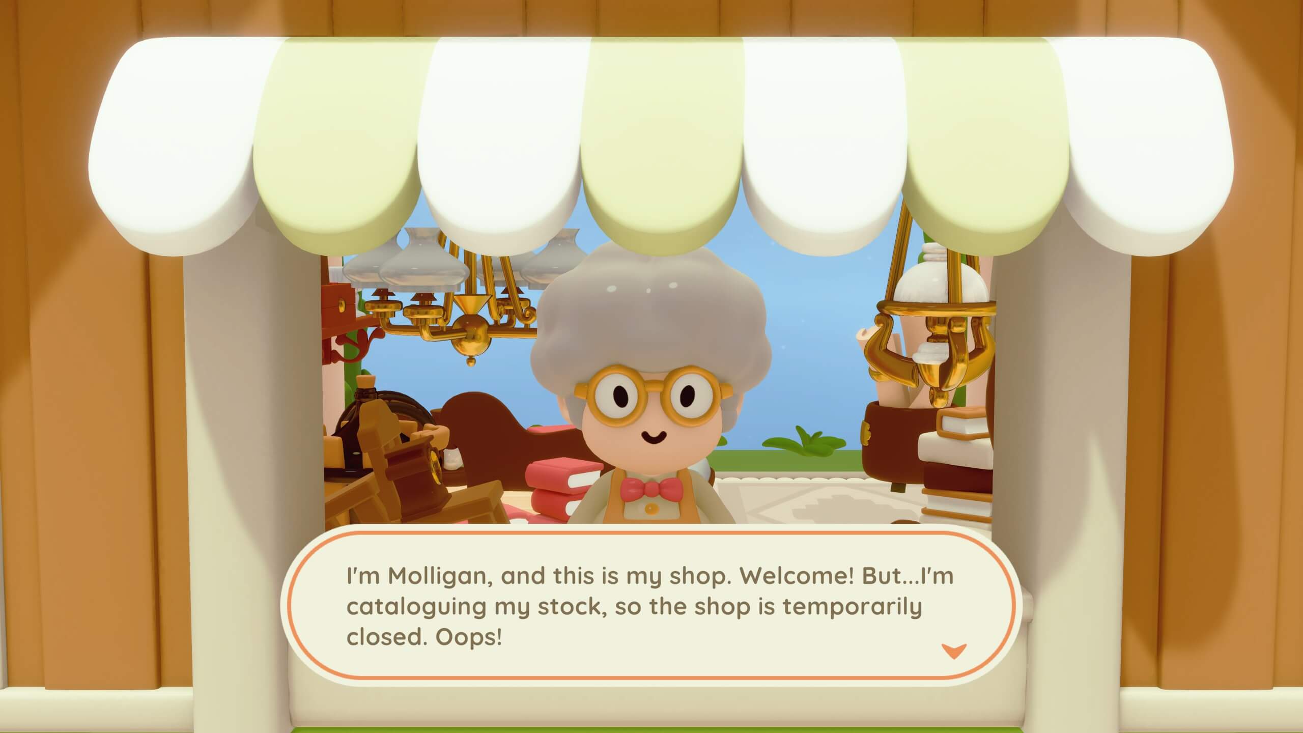 A screenshot from the game Twinkleby. It shows the game's shop interface.