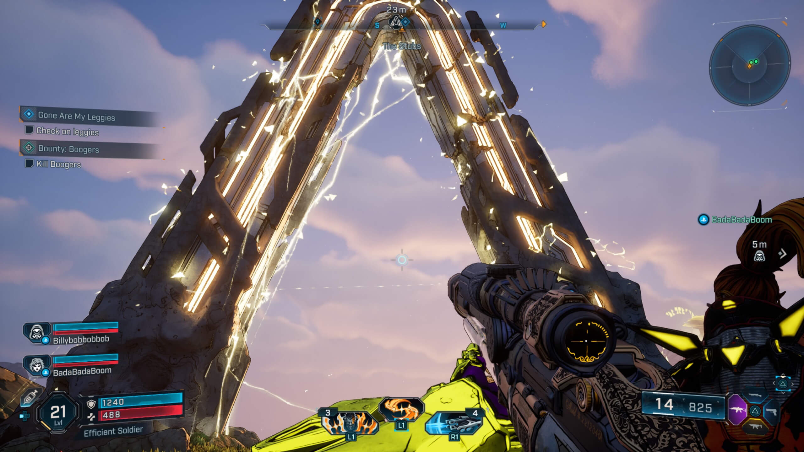screenshot from borderlands 4 showing the entrance to a vault rising from the ground