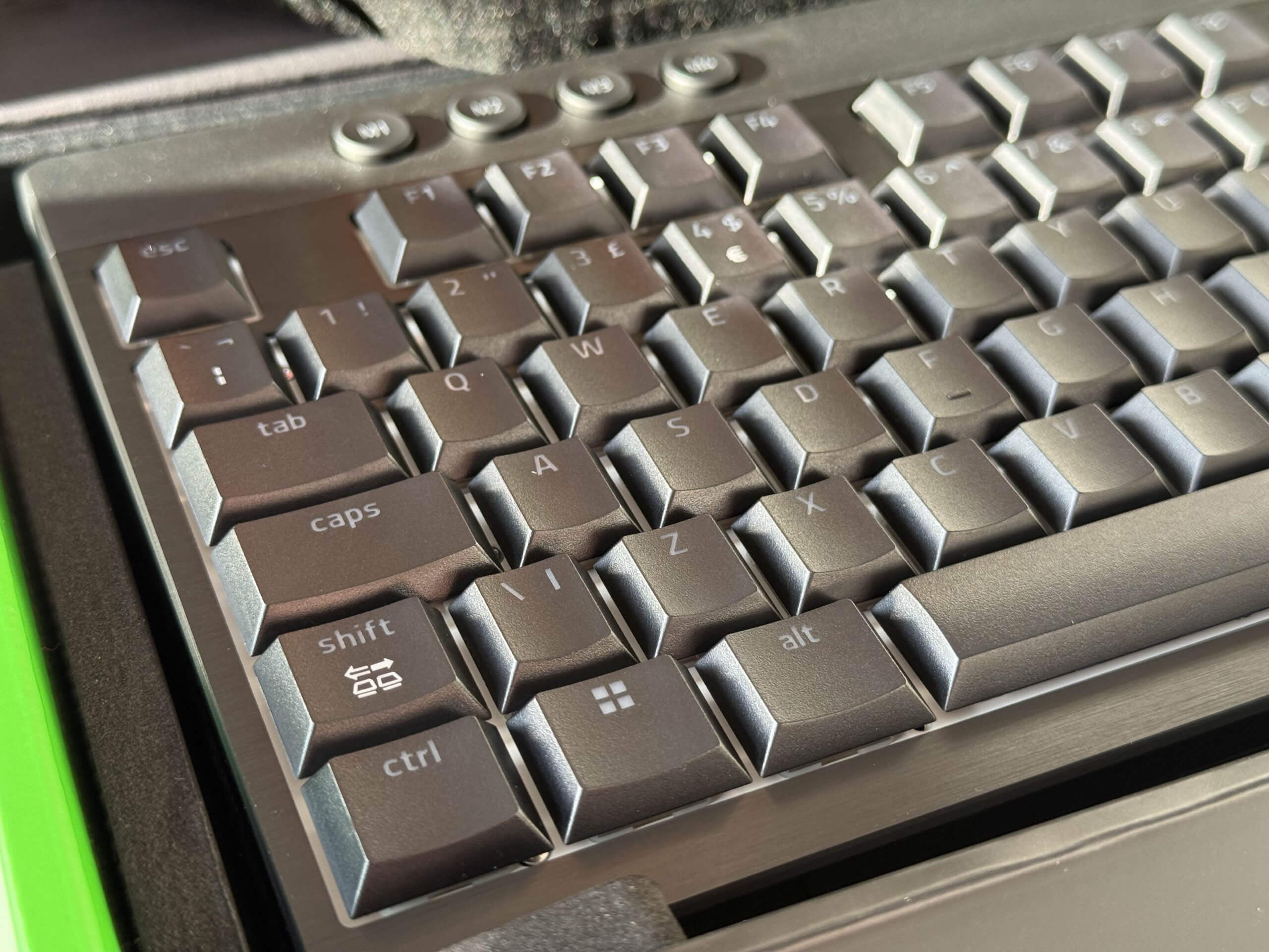 image of the blackwidow v4 keys