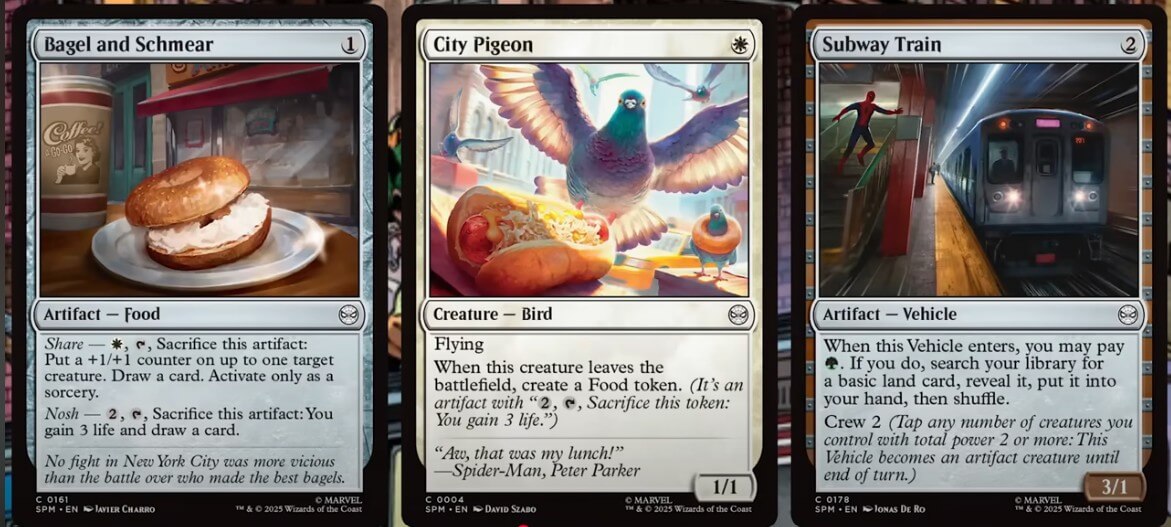 Collection of MTG Spiderman cards
