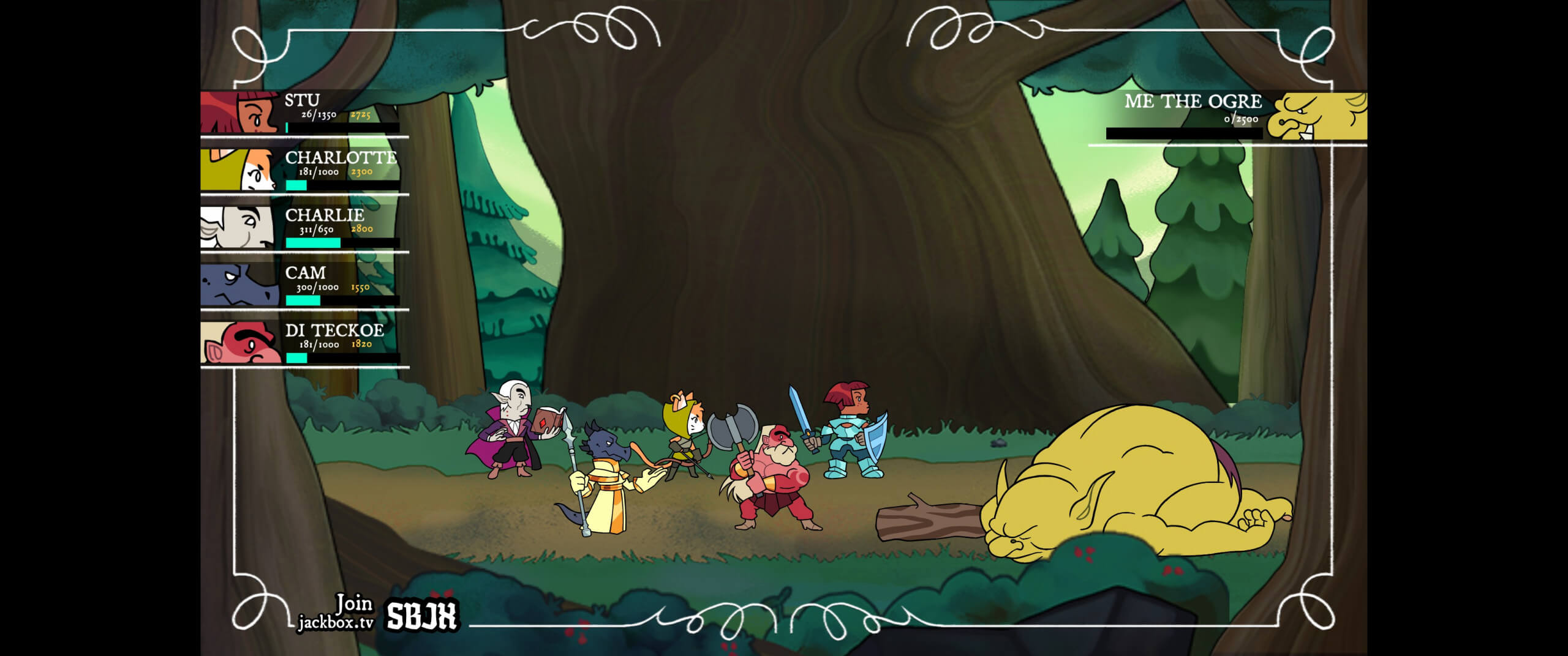 image of the characters fighting a large creature