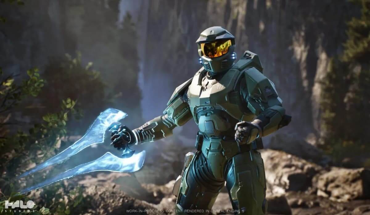 Master Chief wileds an Energy Sword