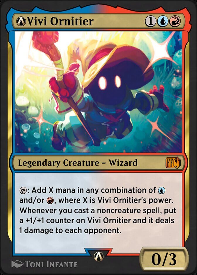 screenshot of Vivi Ornitier MTG card