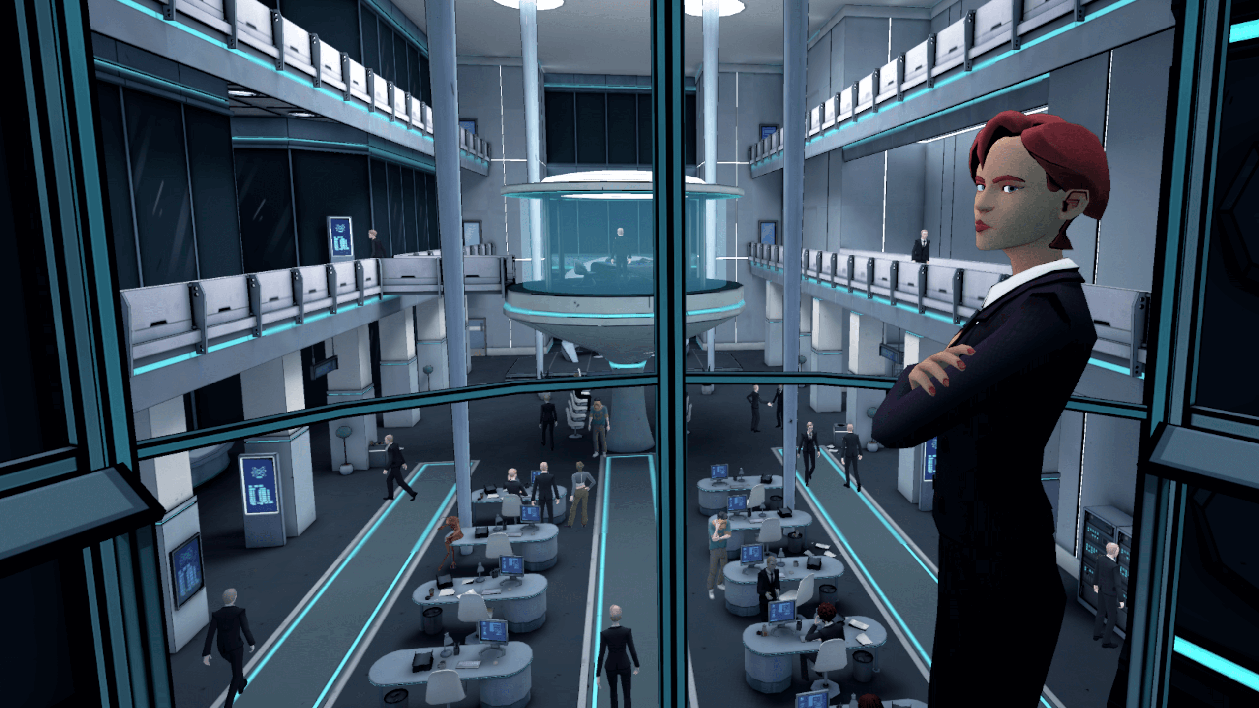 MIB operations floor viewed from the elevator