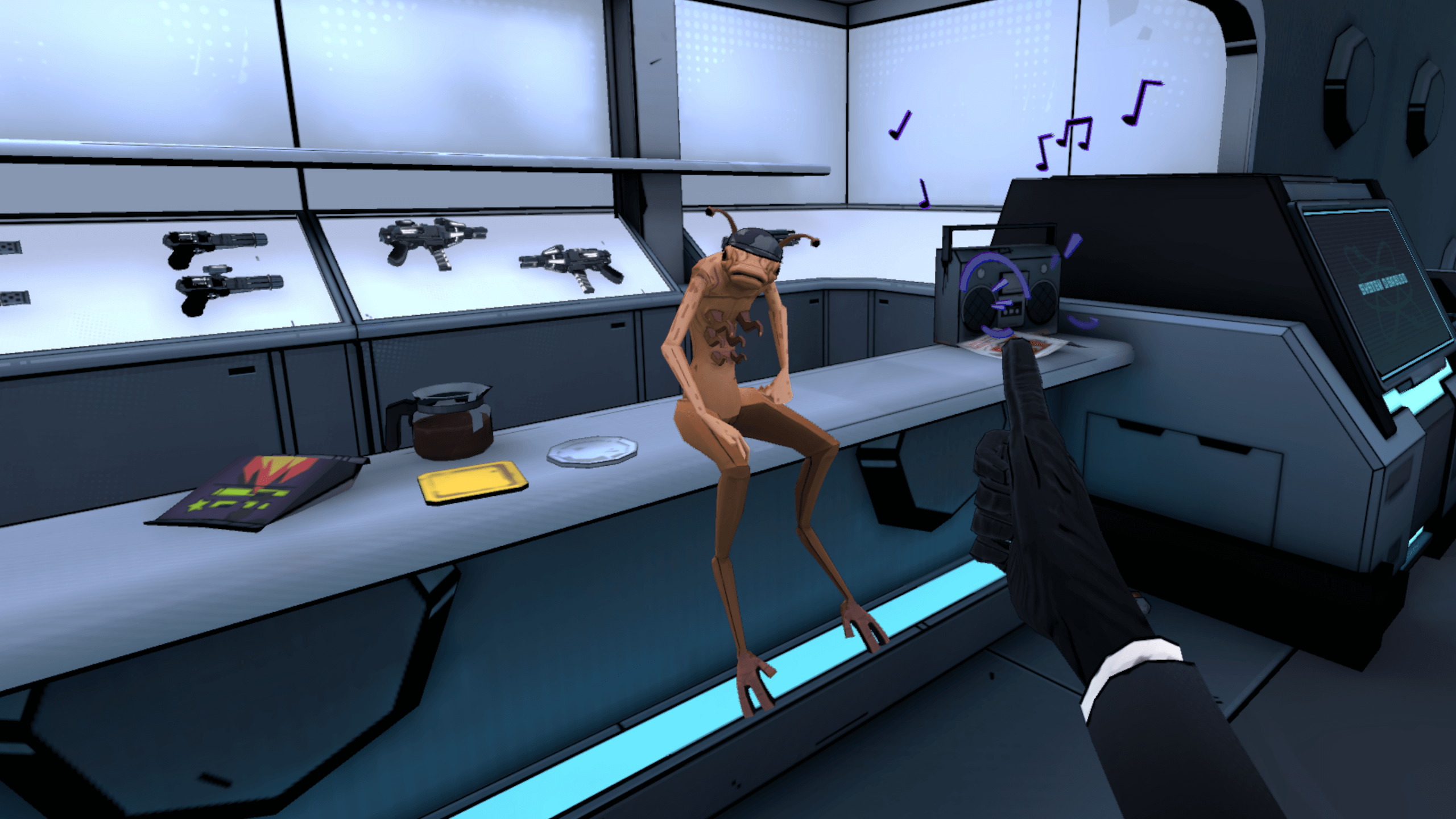 A worm guy "working" at the shooting range