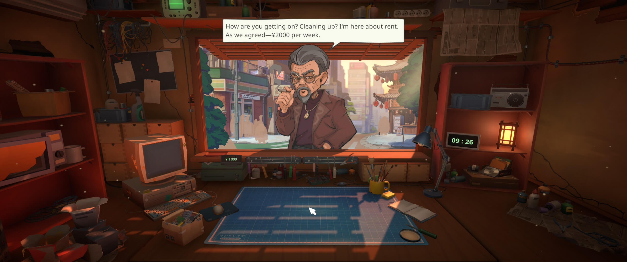 image of your shop with the landlor in the opening