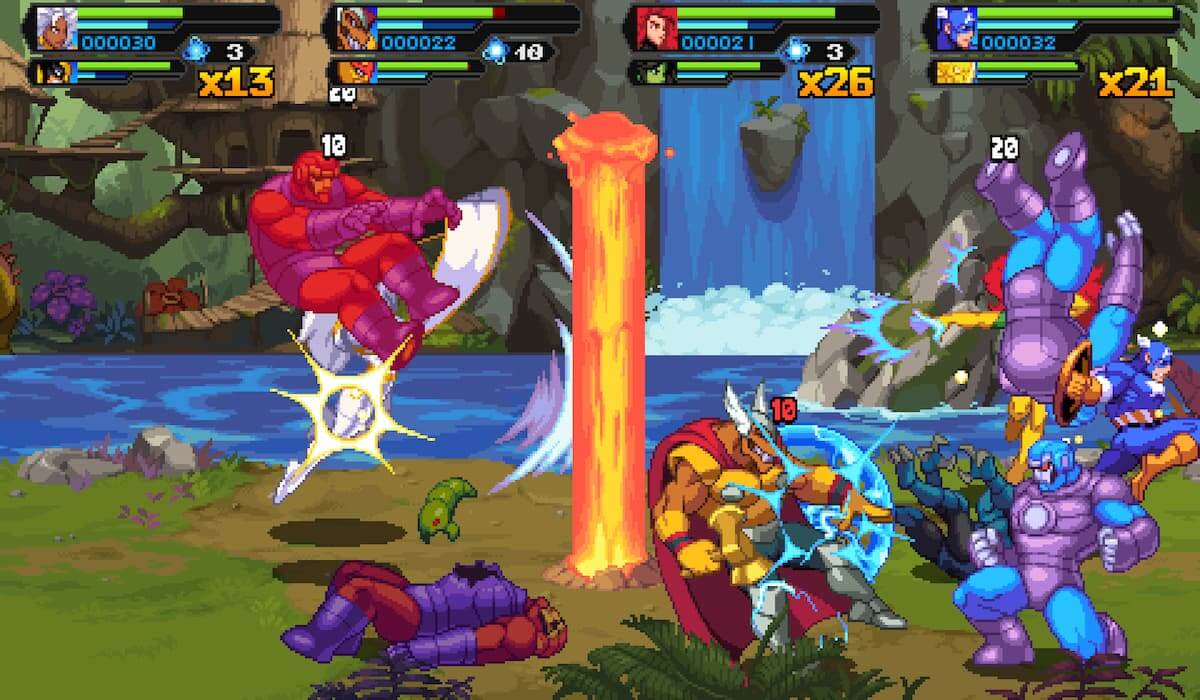 Marvel heroes battle sentinels