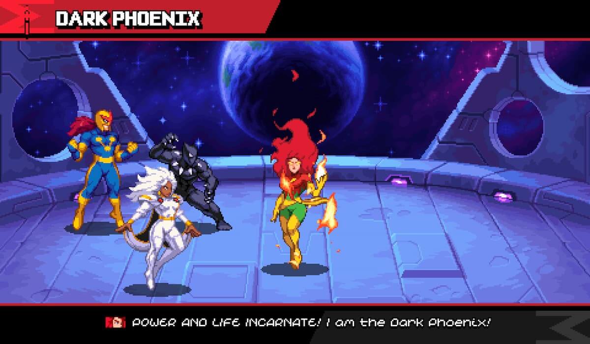 Four Marvel heroes on the moon. 