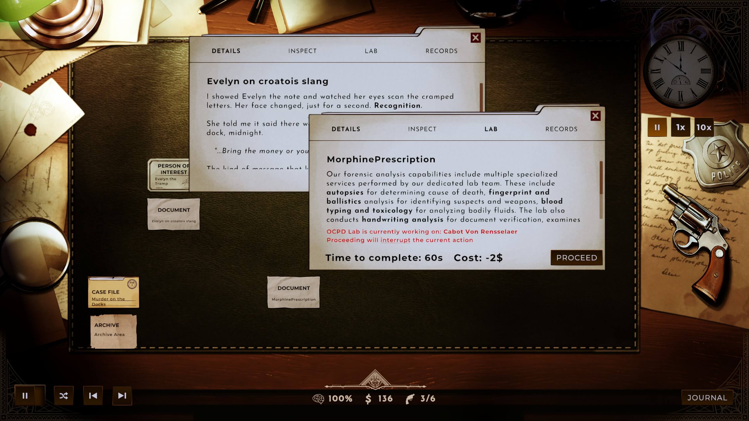 Running the labs on a morphine perscription