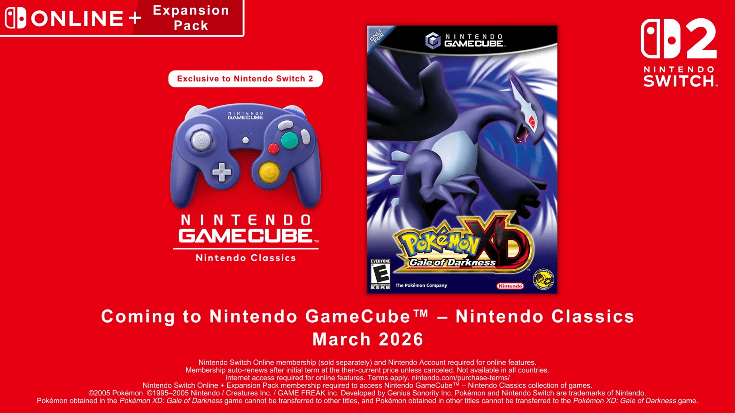 Pokémon XD Gale of Darkness, coming to Nintendo GameCube - Nintendo Classics March 2026