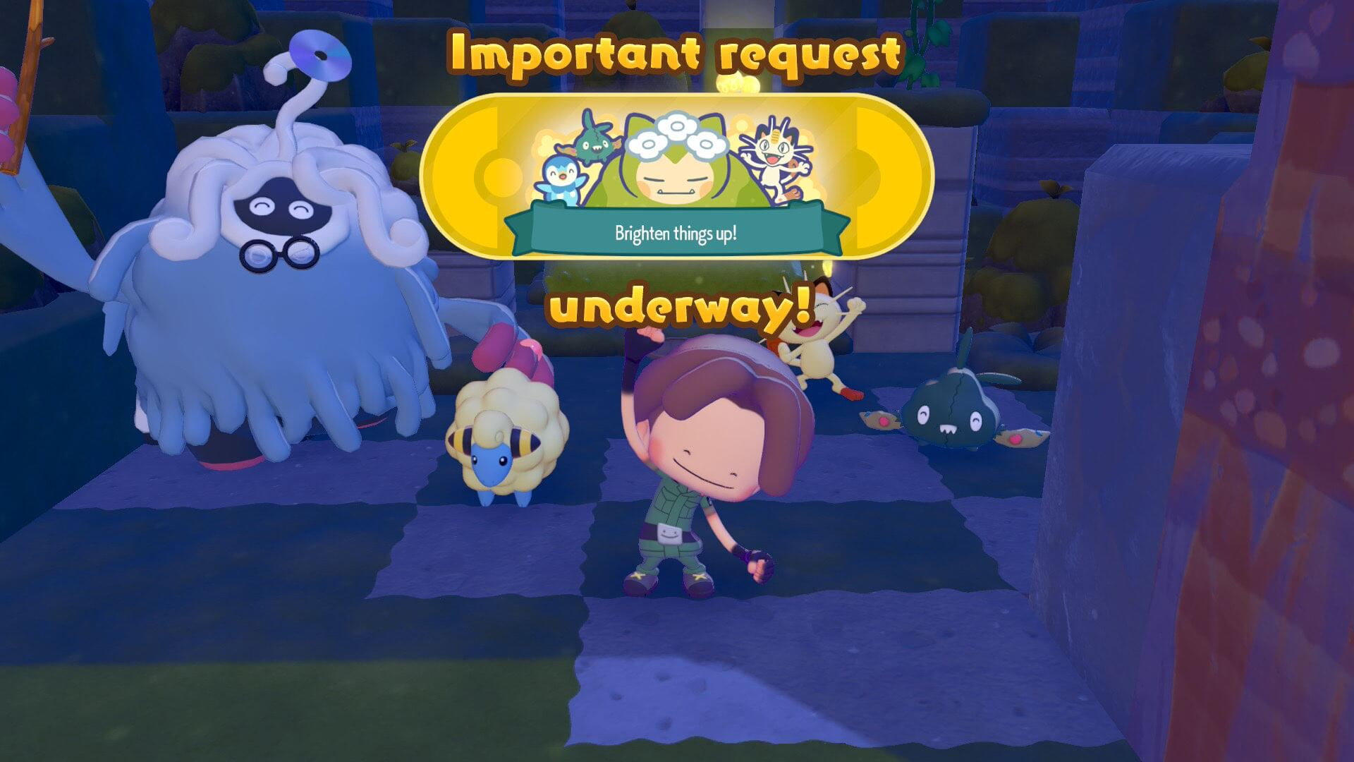 screenshot of pokopia showing an important request