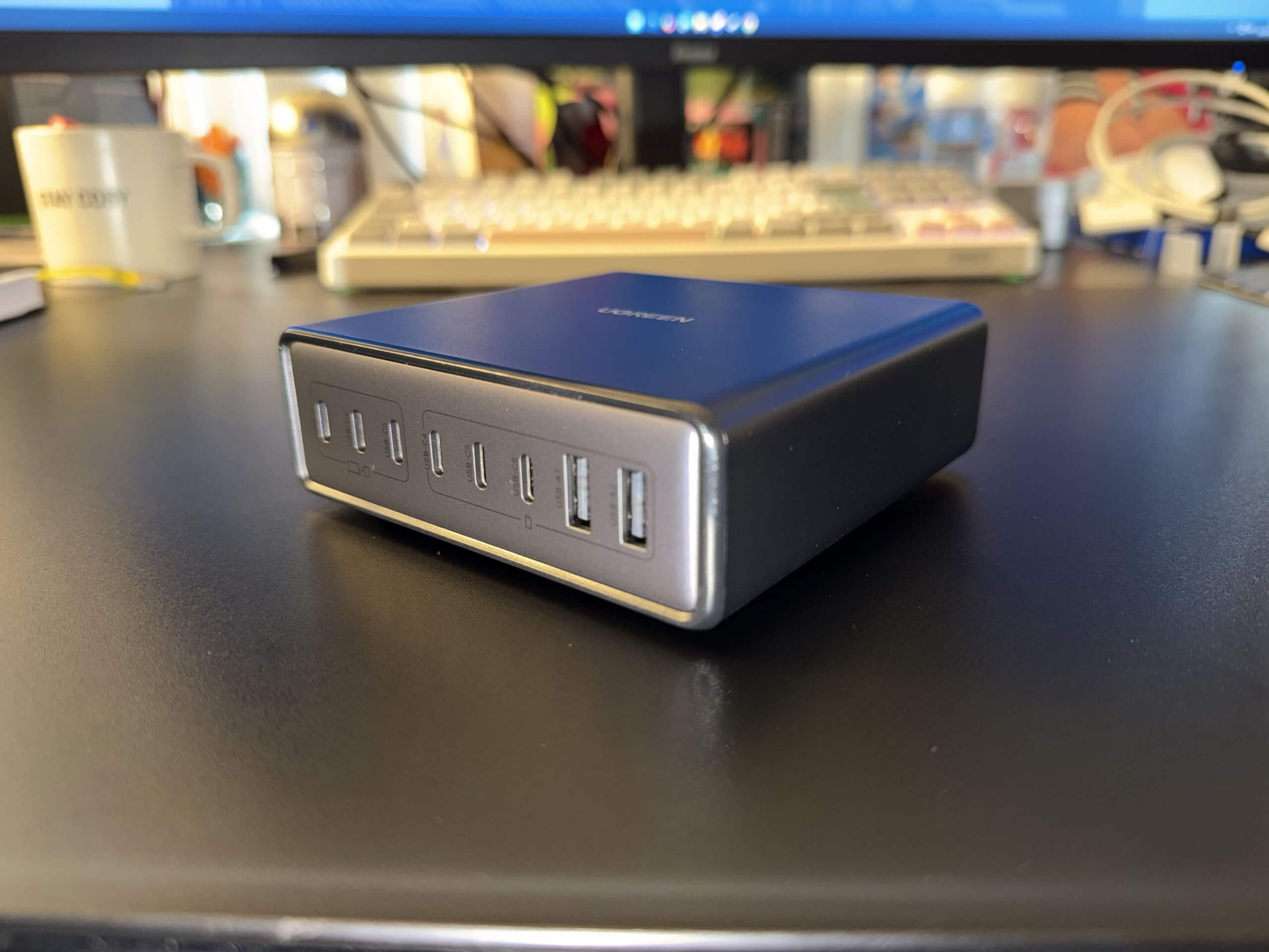 ugreen desktop fast charger sitting on the desk
