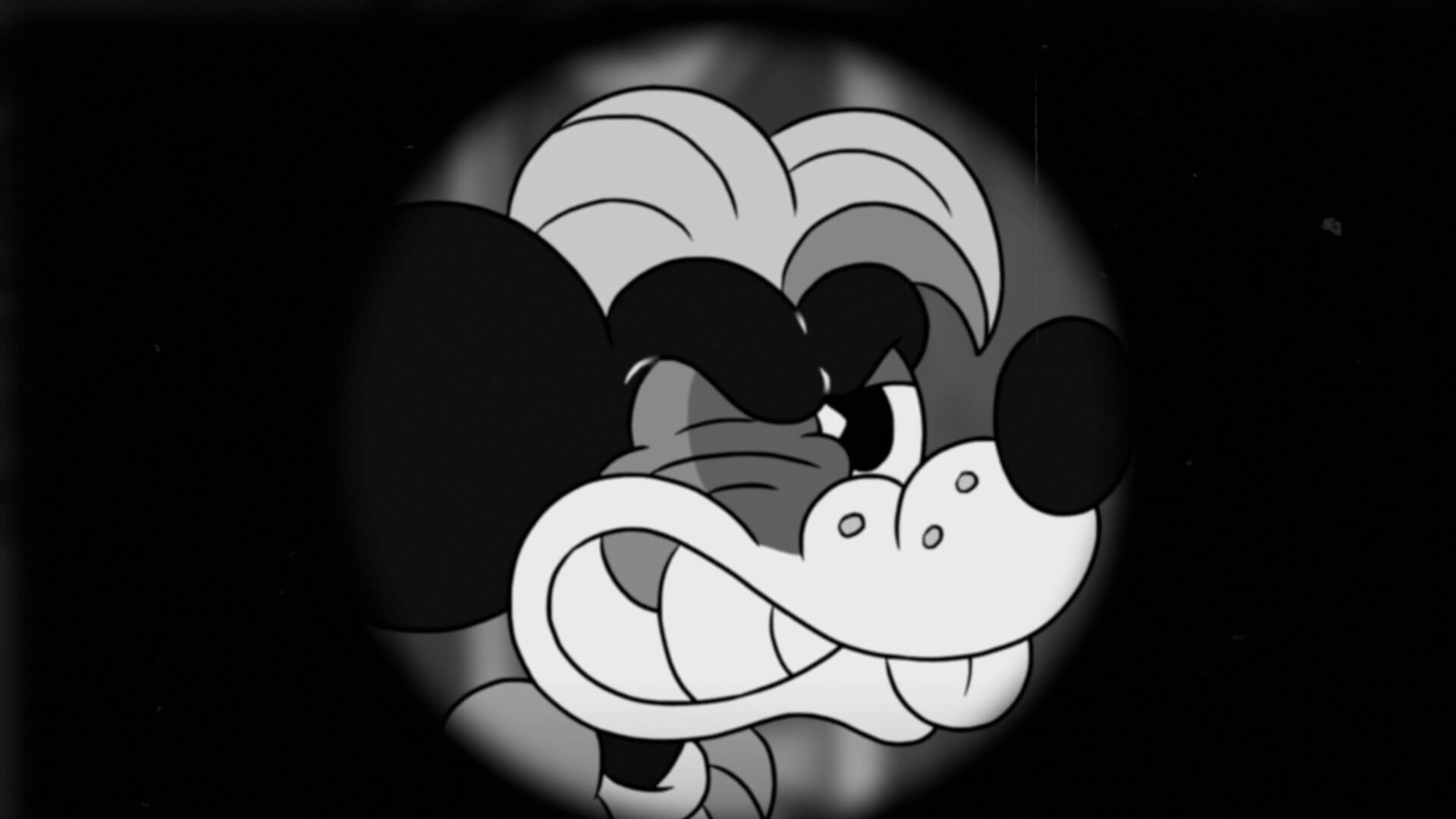 A cartoon mouse is winking at the player and showing his teeth and a wide smile. 