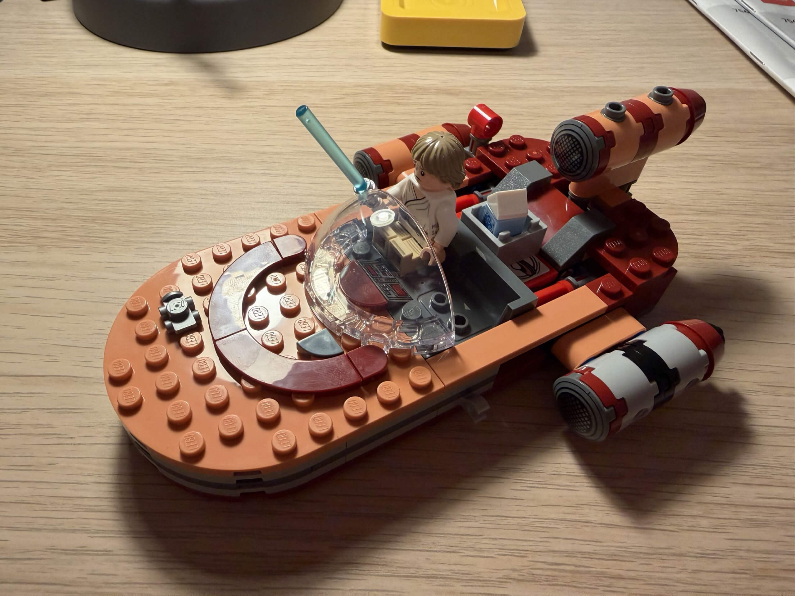 image of the landspeeder, completed with blue milk