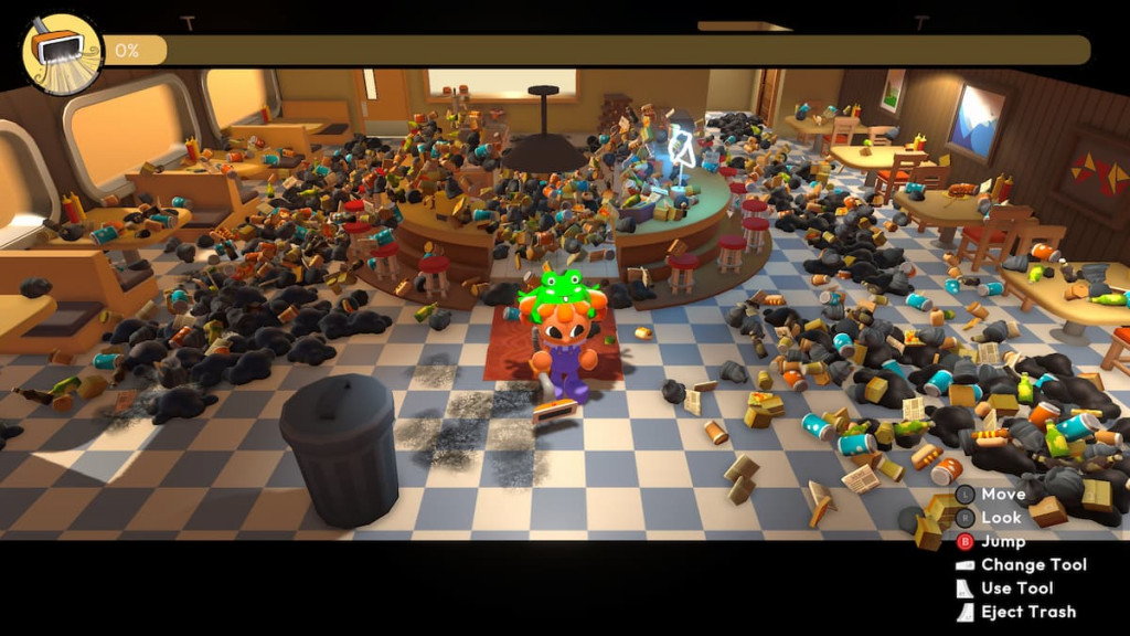 The extremely pretty Diner level in Cleaning Up!