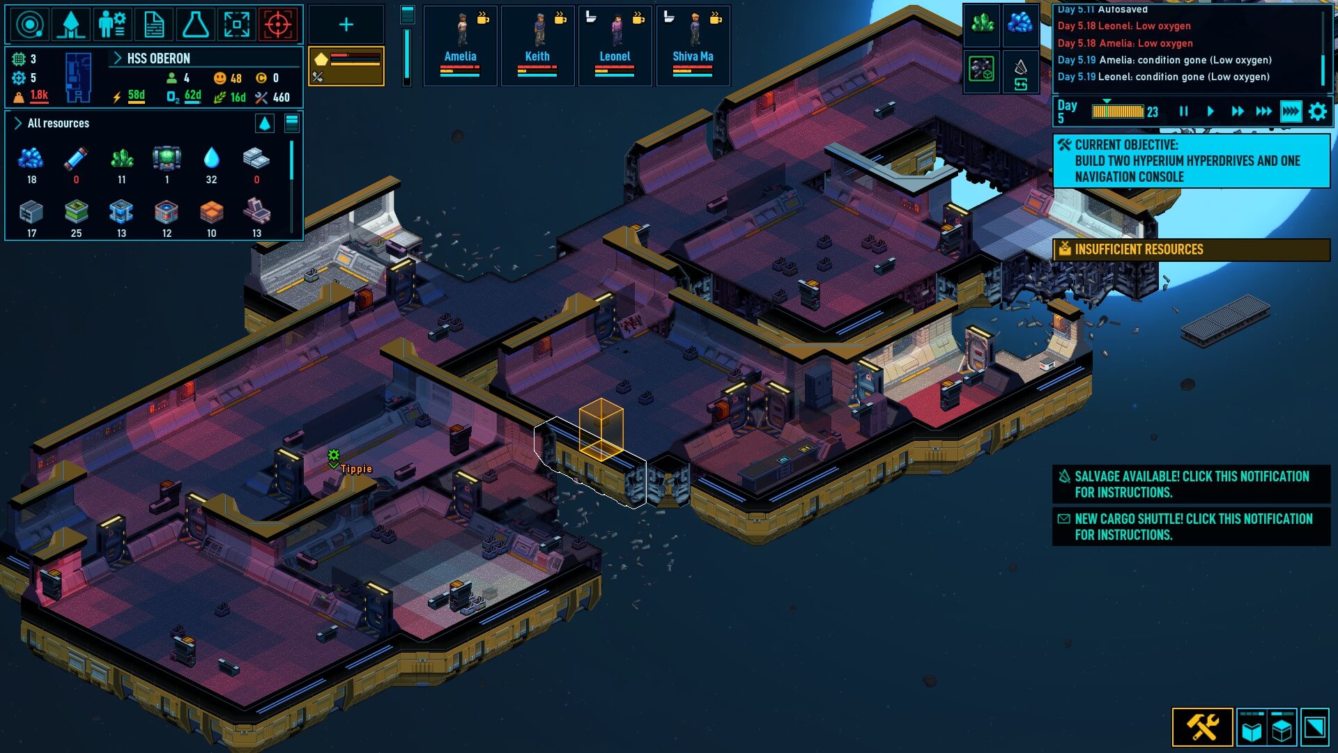 A ruined ship with various hull breaches.